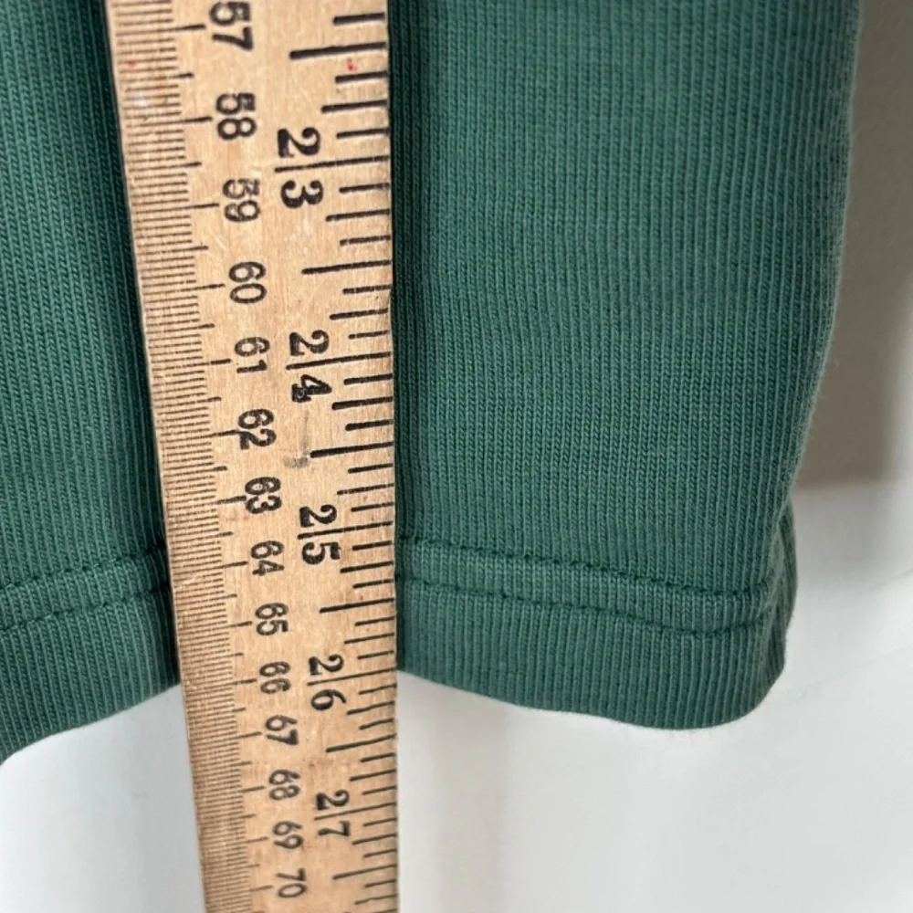 J Crew Oarsman 1/4 Zip Sweatshirt M Green Elbow Patch Heritage Old Money Preppy